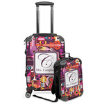 Abstract Music Kids 2-Piece Luggage Set - Suitcase & Backpack (Personalized)