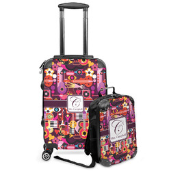 Abstract Music Kids 2-Piece Luggage Set - Suitcase & Backpack (Personalized)