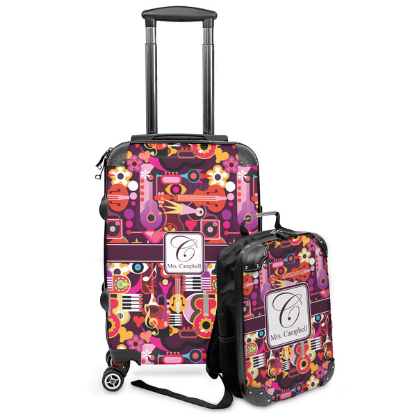Custom Abstract Music Kids 2-Piece Luggage Set - Suitcase & Backpack (Personalized)