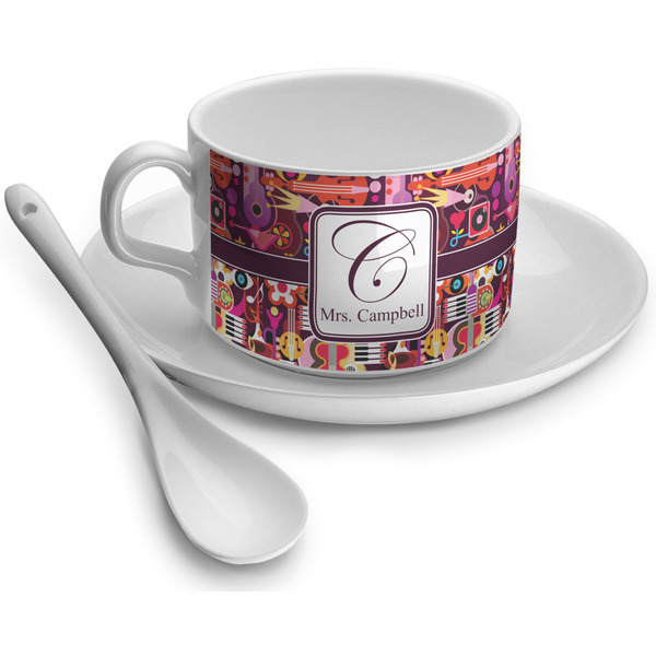 Custom Abstract Music Tea Cup (Personalized)