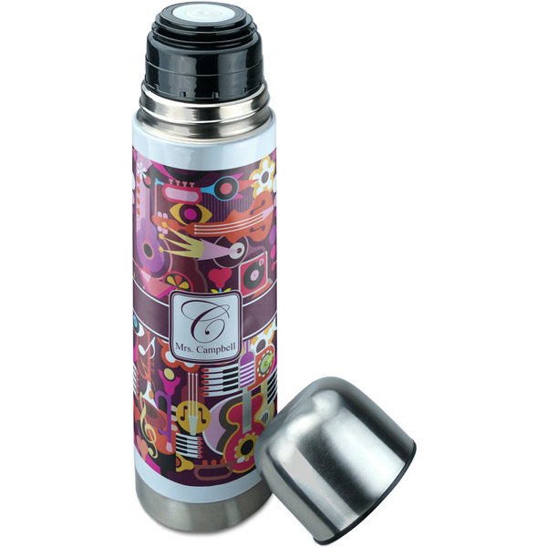 Abstract Music Thermos - Lid Off