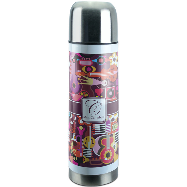 Custom Abstract Music Stainless Steel Thermos (Personalized)