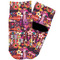 Abstract Music Toddler Ankle Socks - Single Pair - Front and Back