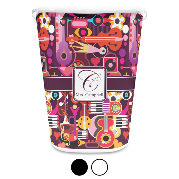 Abstract Music Custom Waste Basket