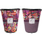 Abstract Music Trash Can Black - Front and Back - Apvl