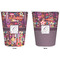 Abstract Music Trash Can White - Front and Back - Apvl