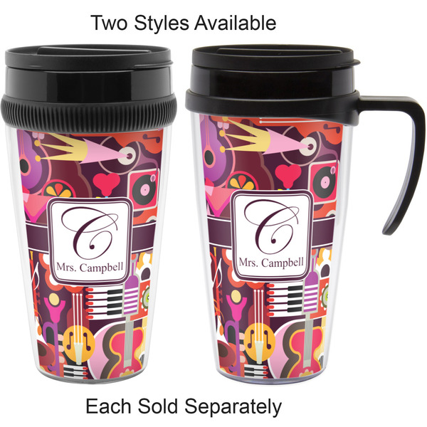 Abstract Music Travel Mugs - with & without Handle