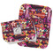 Abstract Music Two Rectangle Burp Cloths - Open & Folded