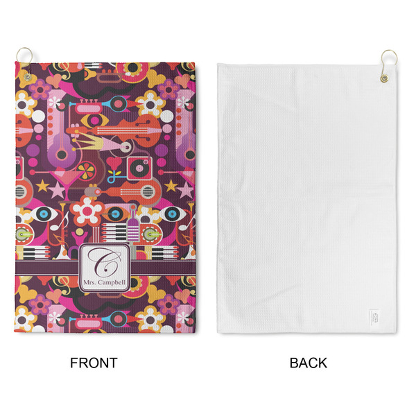 Abstract Music Waffle Weave Golf Towel - Approval