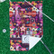 Abstract Music Waffle Weave Golf Towel - In Context