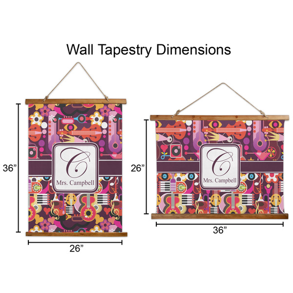 Abstract Music Wall Hanging Tapestries - Parent/Sizing