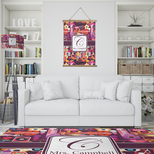 Abstract Music Wall Hanging Tapestry - Portrait - IN CONTEXT