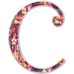 Abstract Music Letter Decal - Medium (Personalized)