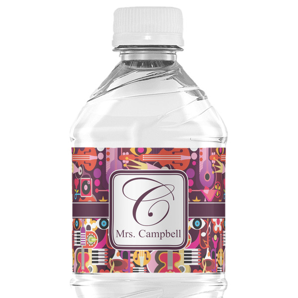 Custom Abstract Music Water Bottle Labels - Custom Sized (Personalized)