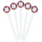 Abstract Music White Plastic 5.5" Stir Stick - Fan View