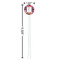 Abstract Music White Plastic 5.5" Stir Stick - Round - Dimensions