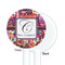 Abstract Music White Plastic 5.5" Stir Stick - Single Sided - Round - Front & Back