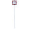 Abstract Music White Plastic Stir Stick - Double Sided - Square - Single Stick