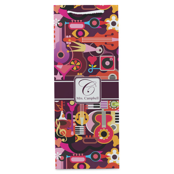 Abstract Music Wine Gift Bag - Gloss - Front