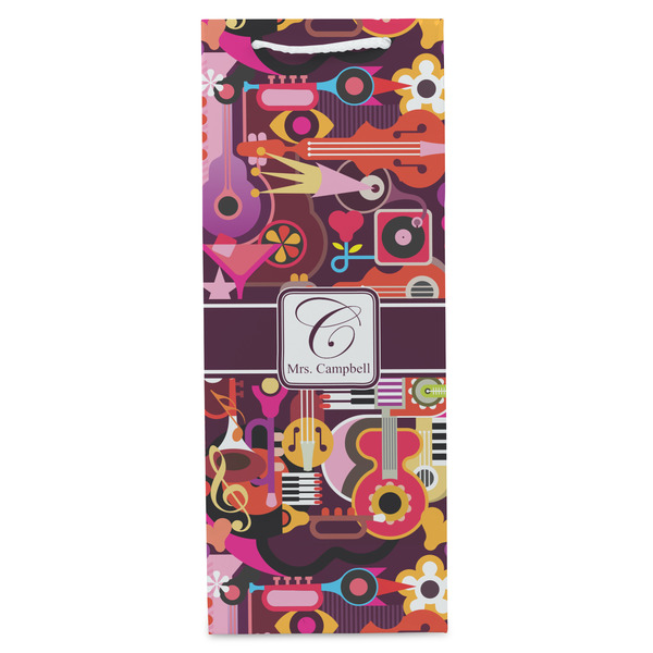 Abstract Music Wine Gift Bag - Matte - Front