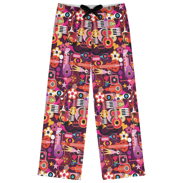 Custom Abstract Music Womens Pajama Pants - 2XL