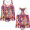 Abstract Music Womens Racerback Tank Tops - Medium - Front and Back