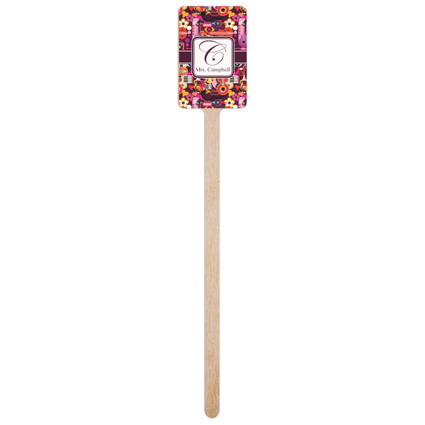 Abstract Music Wooden 6.25" Stir Stick - Rectangular - Single Stick