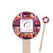 Abstract Music Wooden 6" Food Pick - Round - Closeup