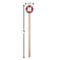 Abstract Music Wooden 6" Stir Stick - Round - Dimensions