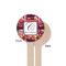 Abstract Music Wooden 6" Stir Stick - Round - Single Sided - Front & Back
