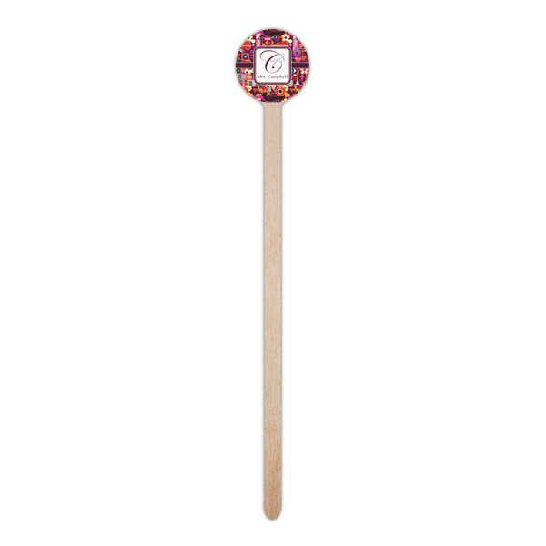 Abstract Music Wooden 6" Stir Stick - Round - Single Stick