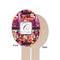 Abstract Music Wooden Food Pick - Oval - Single Sided - Front & Back