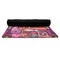 Abstract Music Yoga Mat Rolled up Black Rubber Backing