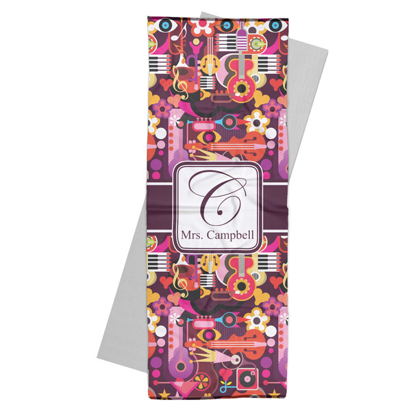 Custom Abstract Music Yoga Mat Towel (Personalized)