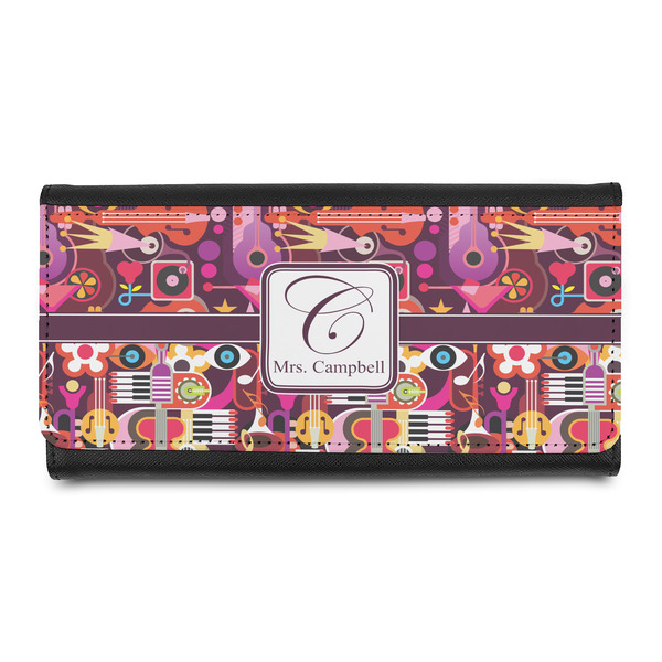 Custom Abstract Music Leatherette Ladies Wallet (Personalized)