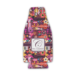 Abstract Music Zipper Bottle Cooler (Personalized)