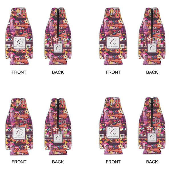 Abstract Music Zipper Bottle Cooler - Set of 4 - APPROVAL