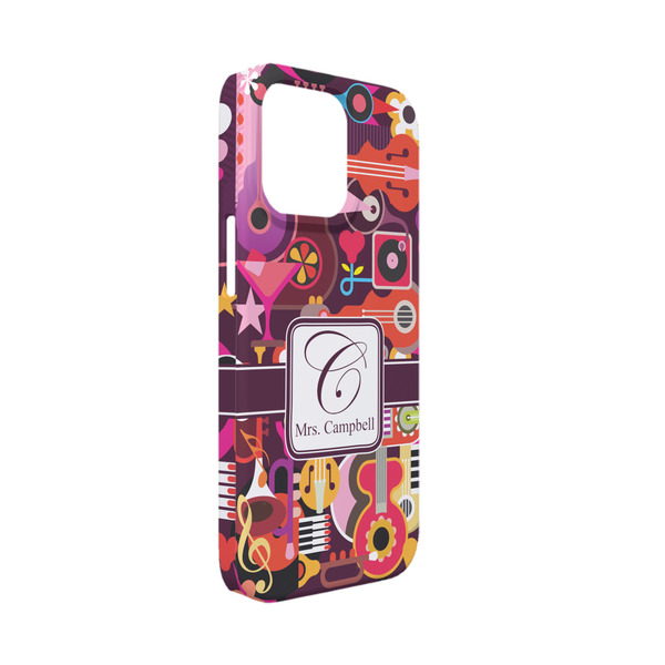 Custom Abstract Music iPhone Case - Plastic - iPhone 13 Mini (Personalized)