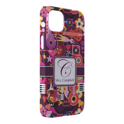 Abstract Music iPhone Case - Plastic - iPhone 14 Plus (Personalized)