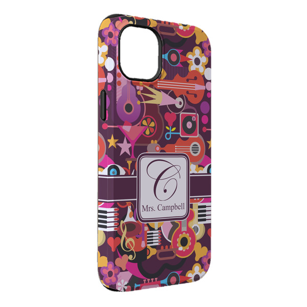 Custom Abstract Music iPhone Case - Rubber Lined - iPhone 14 Pro Max (Personalized)