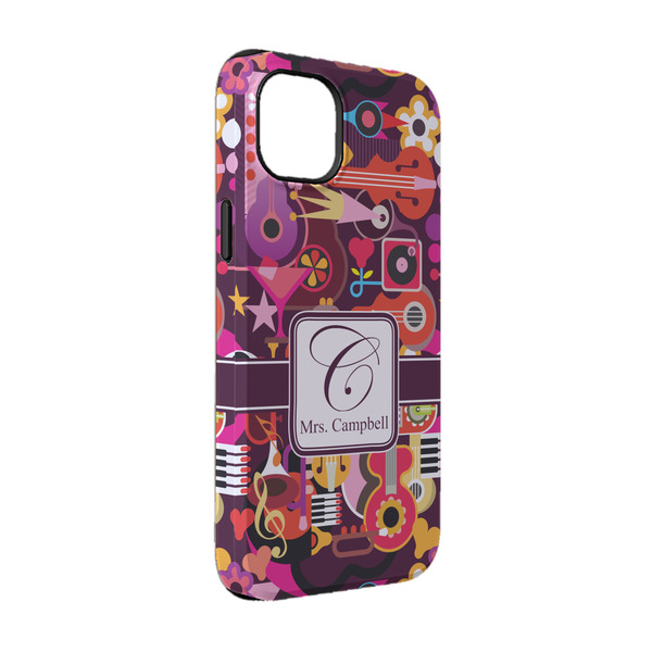 Custom Abstract Music iPhone Case - Rubber Lined - iPhone 14 (Personalized)