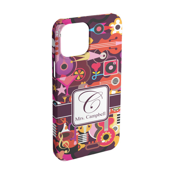 Custom Abstract Music iPhone Case - Plastic - iPhone 15 (Personalized)