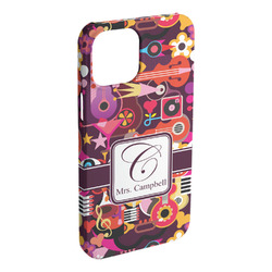 Abstract Music iPhone Case - Plastic - iPhone 15 Pro Max (Personalized)