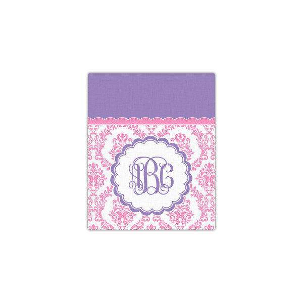 Pink, White & Purple Damask 11x14 - Canvas Print - Front View