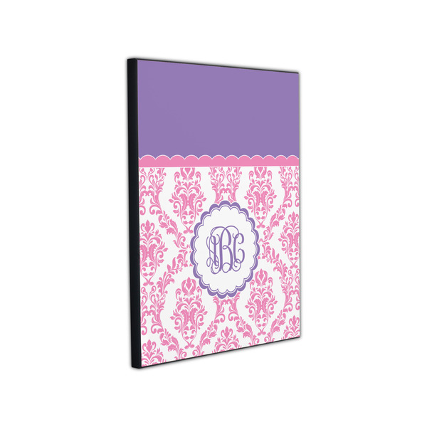 Pink, White & Purple Damask 11x14 Wood Print - Angle View