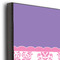 Pink, White & Purple Damask 11x14 Wood Print - Closeup