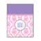Pink, White & Purple Damask Wood Print - 11x14 (Personalized)