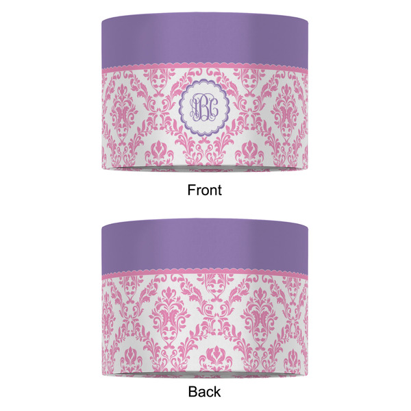 Pink, White & Purple Damask 12" Drum Lampshade - APPROVAL (Fabric)