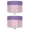 Pink, White & Purple Damask 12" Drum Lampshade - APPROVAL (Poly Film)