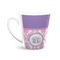 Pink, White & Purple Damask 12 Oz Latte Mug - Front